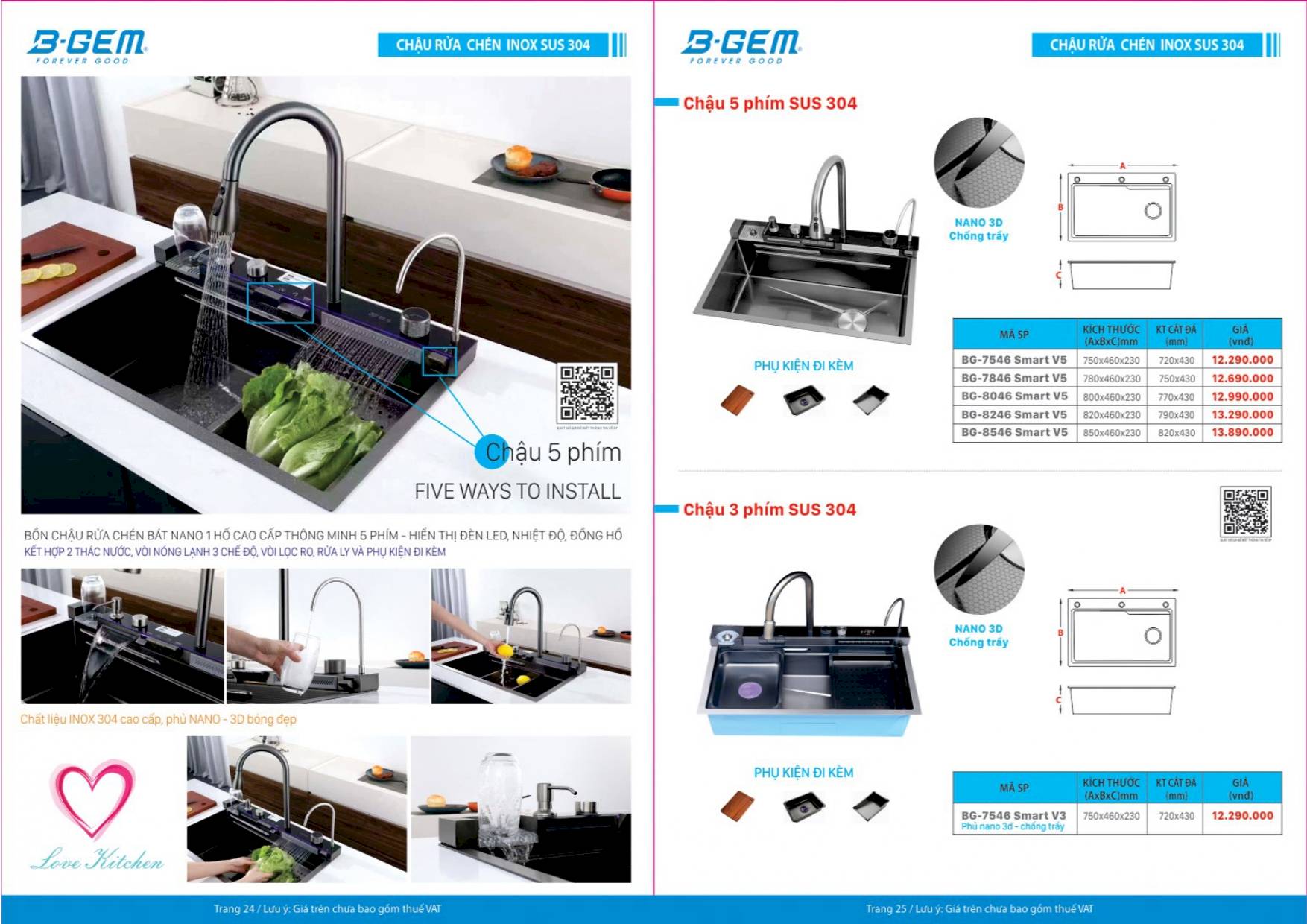 Catalogue và Bảng giá Thiết bị vệ sinh BGEM mới nhất 2024 /Page 13